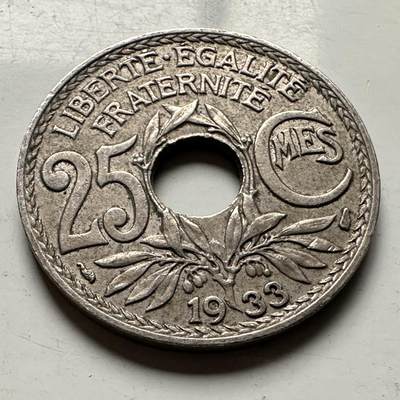 🌹外币初藏🌹🐯2026年第32场   每周二四六晚8️⃣点 接代拍 - 法国1933年25分