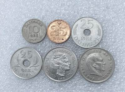 第一海外回流一元起拍收藏 散集专场  第304期 - 丹麦硬币 6枚