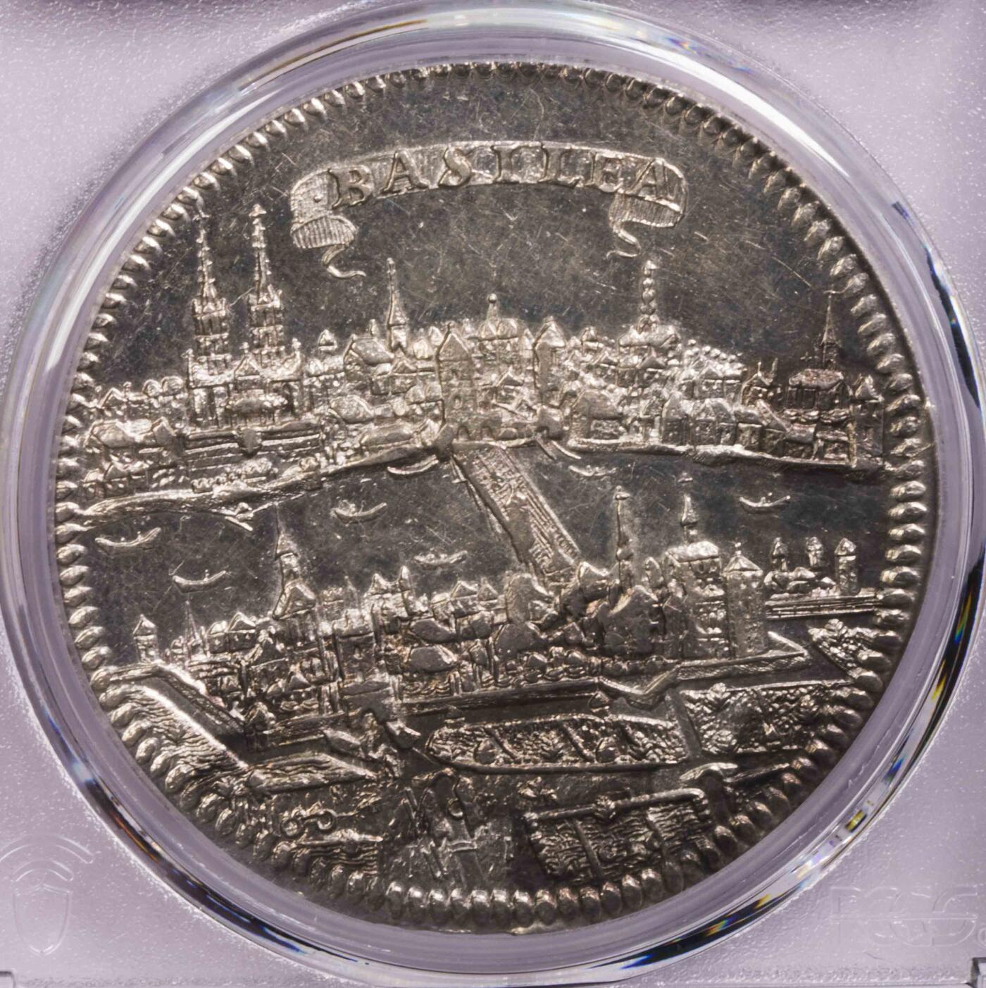 PCGS-MS61 1690巴塞尔双鹰城市景观泰勒 季军