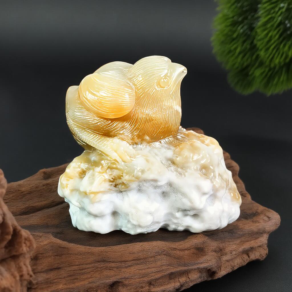 碧月说宝.君子怀瑾·当代和田玉清风专场(四) 糖玉英明神武摆件