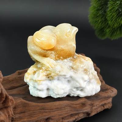 碧月说宝.君子怀瑾·当代和田玉清风专场(四) - 糖玉英明神武摆件