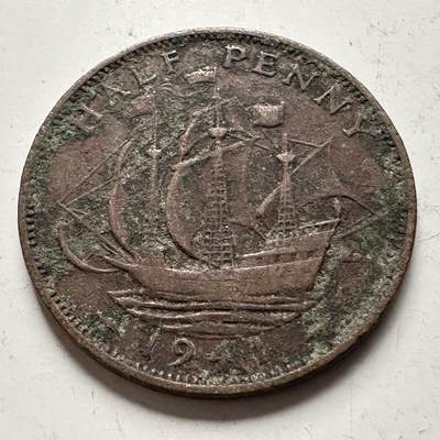 🌹外币初藏🌹🐯2026年第32场   每周二四六晚8️⃣点 接代拍 - 英国 1941年 半便士  