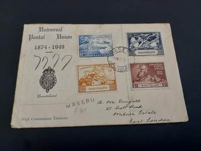 博彦收藏    3月25日 8点 外国邮票专场 - 英属Basutoland 1949 UPU 首日封