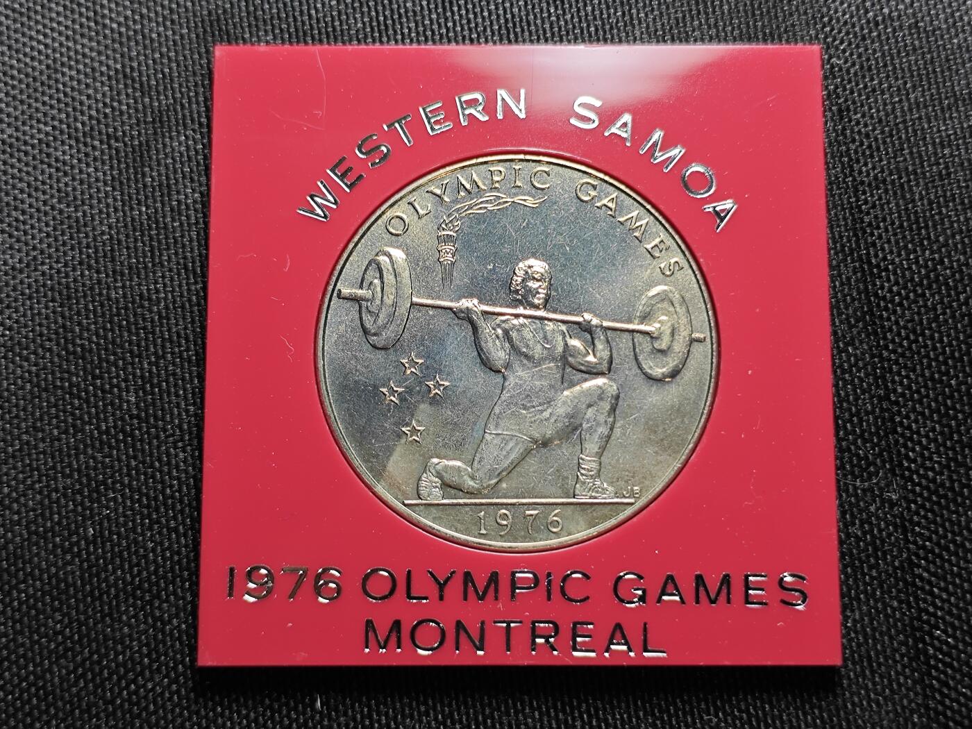 KK钱币收藏小铺   套币专场 2月预留时间 周末发货  1976萨摩亚1元纪念币 带盒