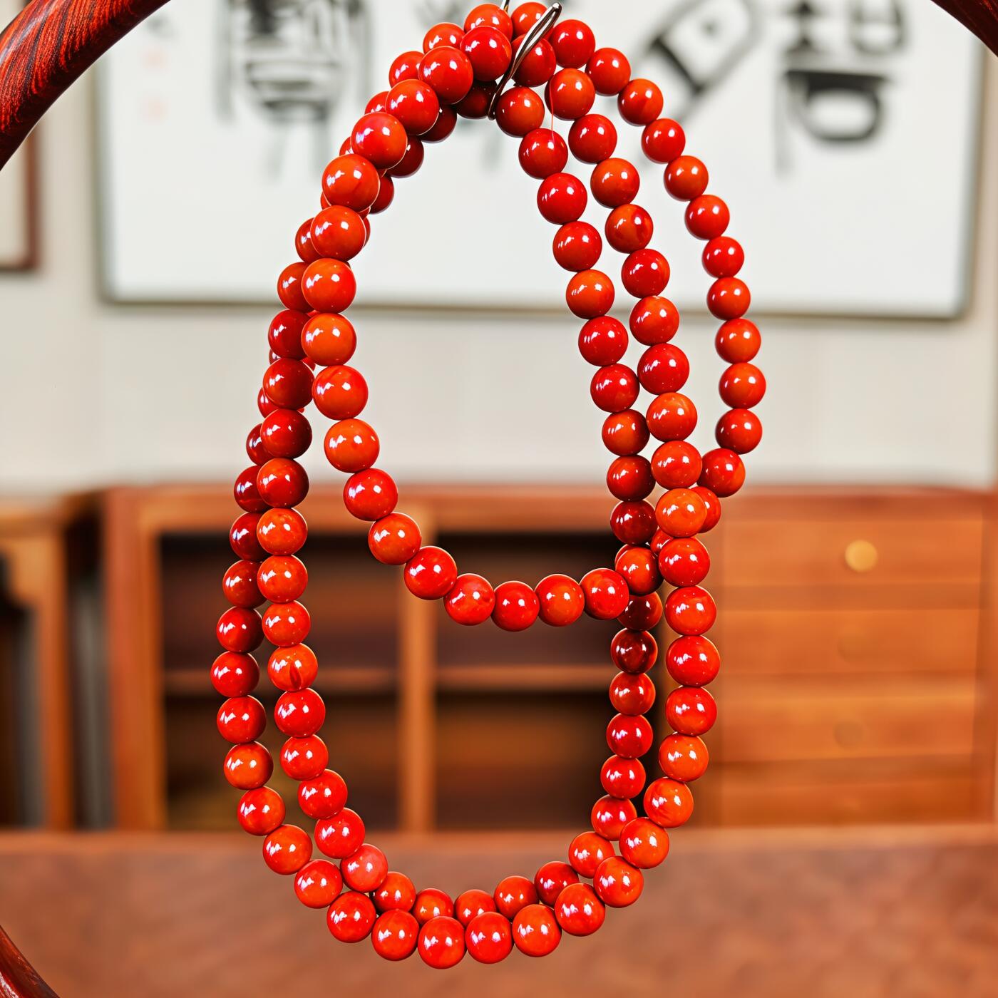 碧月说宝.君子怀瑾·当代和田玉清风专场(三) 原矿满色满肉南红手串