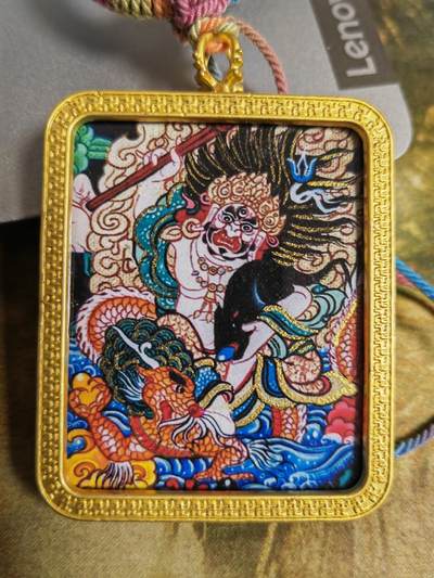 阳大大卡牌拍卖第105期（持续收拍品，周五晚上九点截拍，进群福利早知道） - 【手绘唐卡】尼泊尔大师纯手工 手绘唐卡黑财神 随身挂带 福运满满
