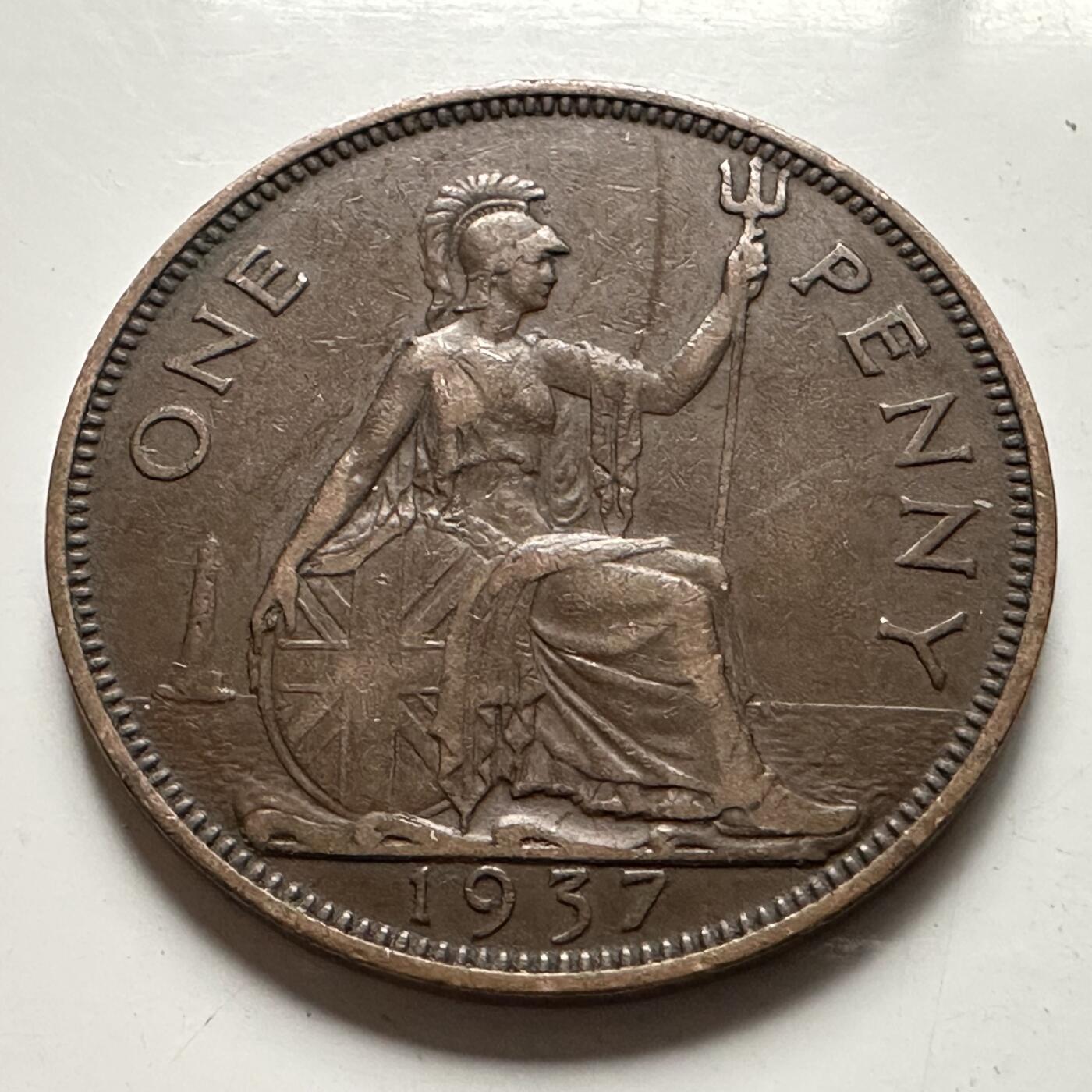 🌹外币初藏🌹🐯2026年第32场   每周二四六晚8️⃣点 接代拍 英国 1937年 一便士  b