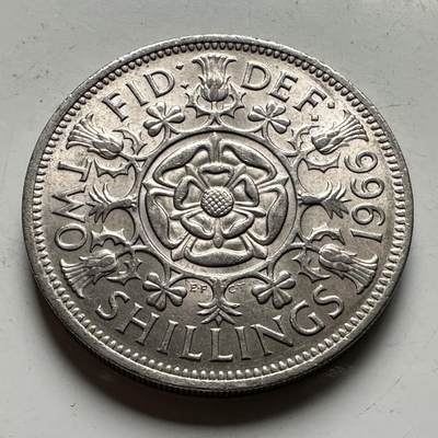 🌹外币初藏🌹🐯2026年第32场   每周二四六晚8️⃣点 接代拍 - 英国 1966年 2先令 原光品