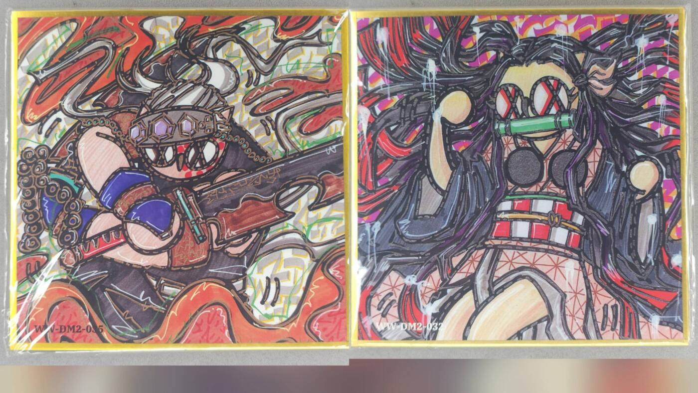 龙虎卡牌-七九场（满200元包邮，无佣金，每周六结拍，欢迎送拍） 方形版画2张 waiwai - 祢豆子&音之柱