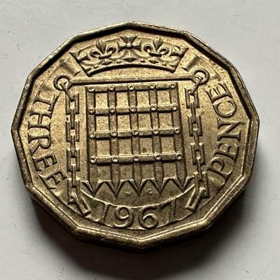 🌹外币初藏🌹🐯2026年第32场   每周二四六晚8️⃣点 接代拍 - 英国 1967年 3便士  c