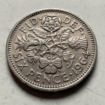 🌹外币初藏🌹🐯2026年第32场   每周二四六晚8️⃣点 接代拍 - 英国 1964年 6便士  c