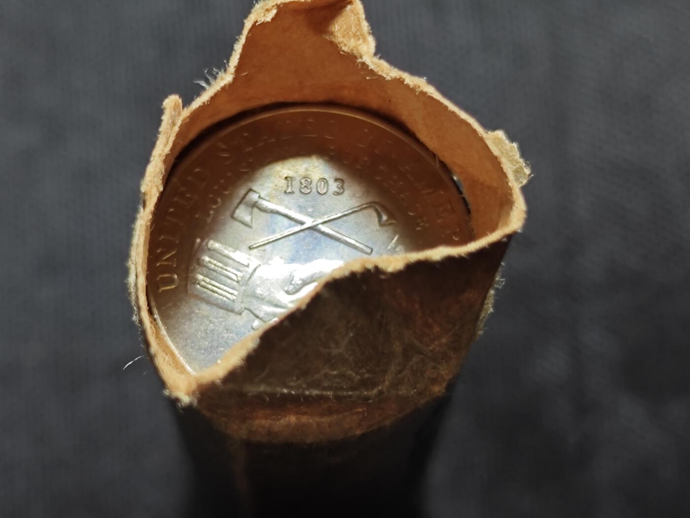 KK钱币收藏小铺   套币专场 2月预留时间 周末发货  美国5分纪念币 一卷40枚 原卷少见