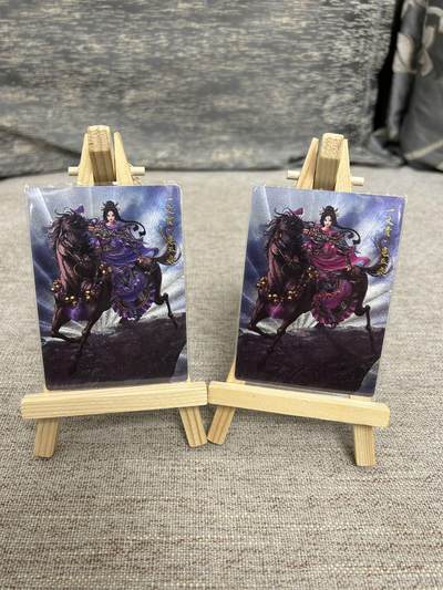 喜灰玩卡拍卖第五期，接拍品0佣金，欢迎送拍，释放现金流，让自己有资金可以购买更多喜欢的卡牌，让别的卡友能淘到更多心仪的卡牌 - 卡德曼 谷粒老师绘扈三娘 100号A、C两色 限编025/300、033/300编 折光粗闪