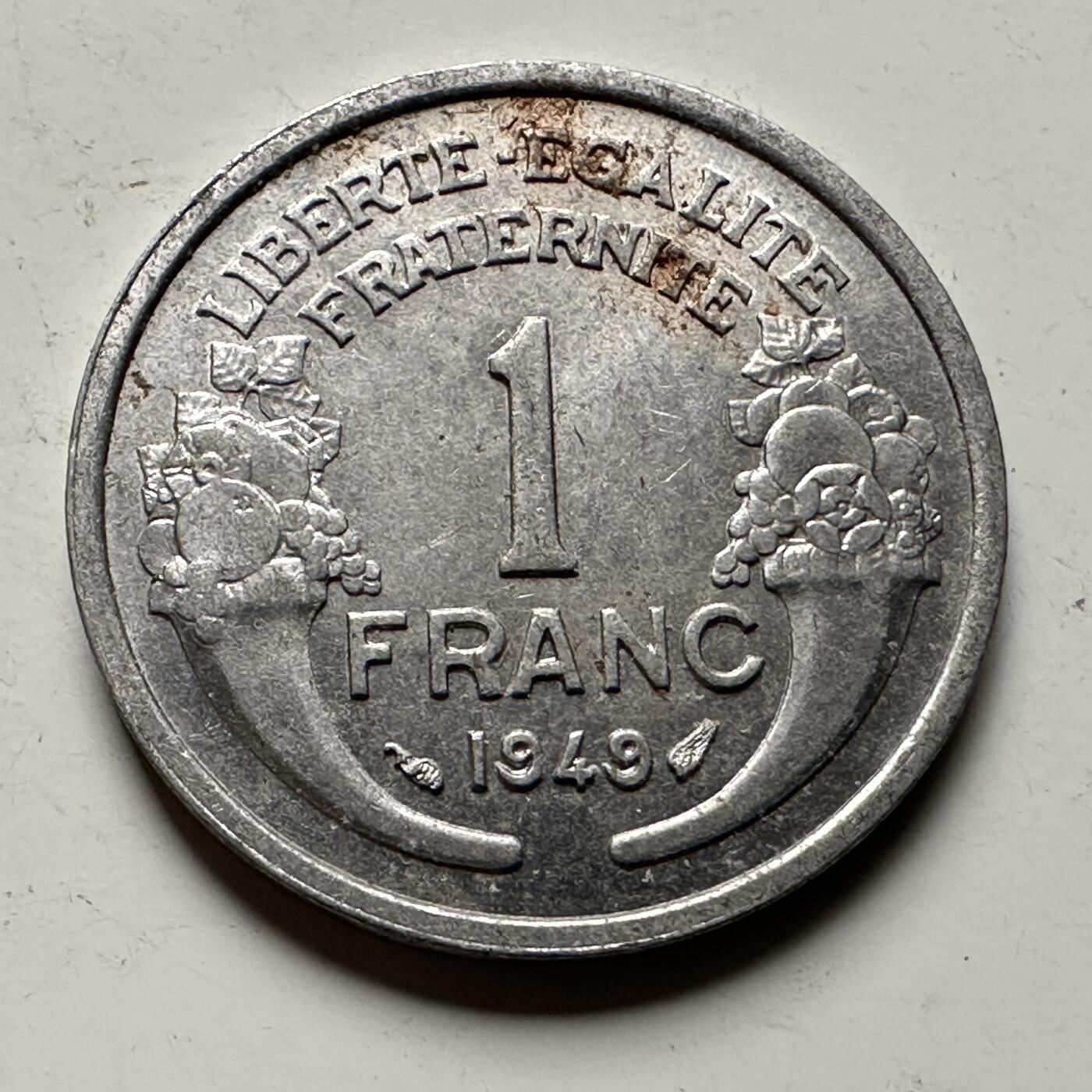 🌹外币初藏🌹🐯2026年第32场   每周二四六晚8️⃣点 接代拍 法国1949年一法郎