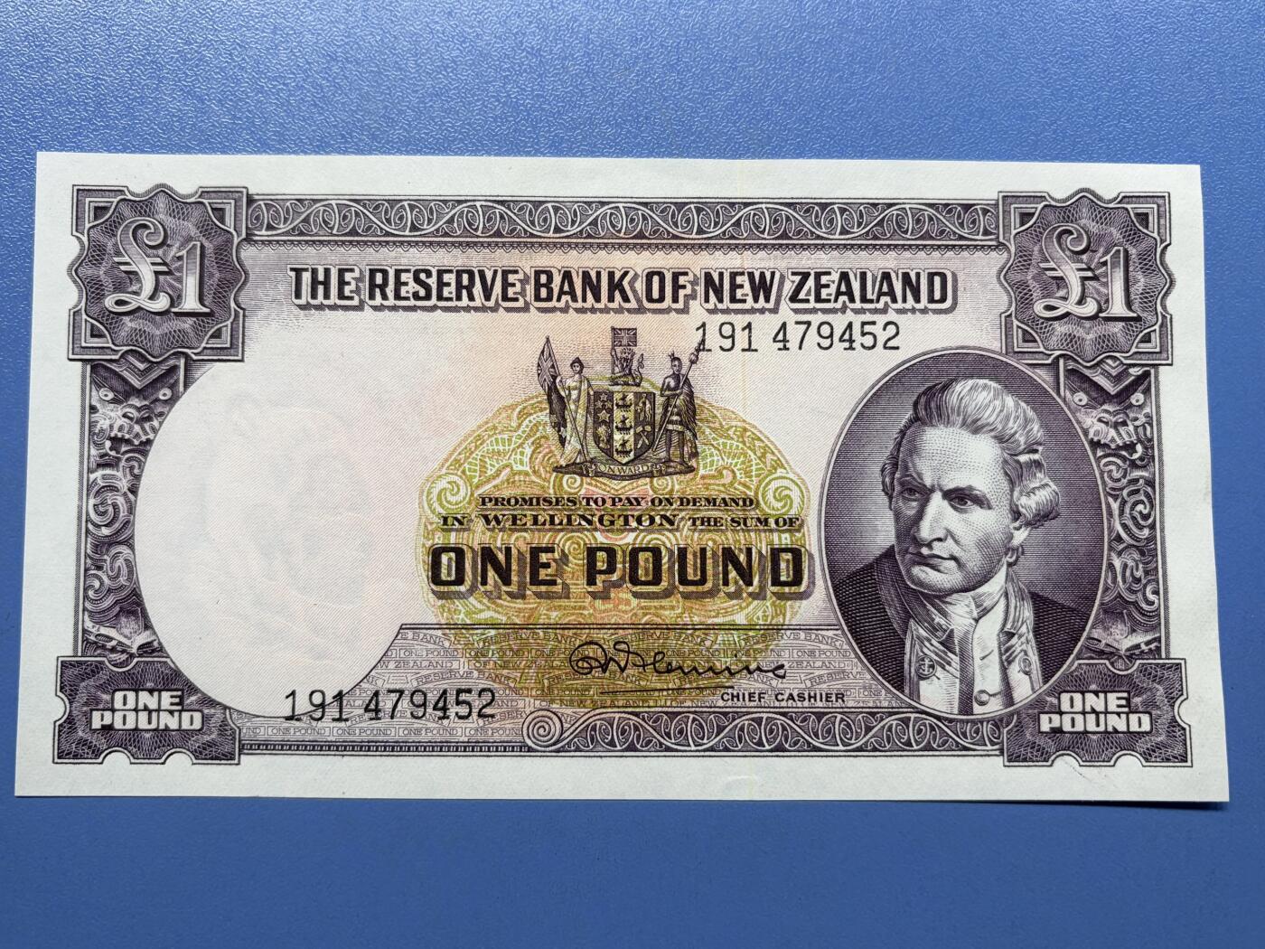 新西兰1967年1镑 实物图