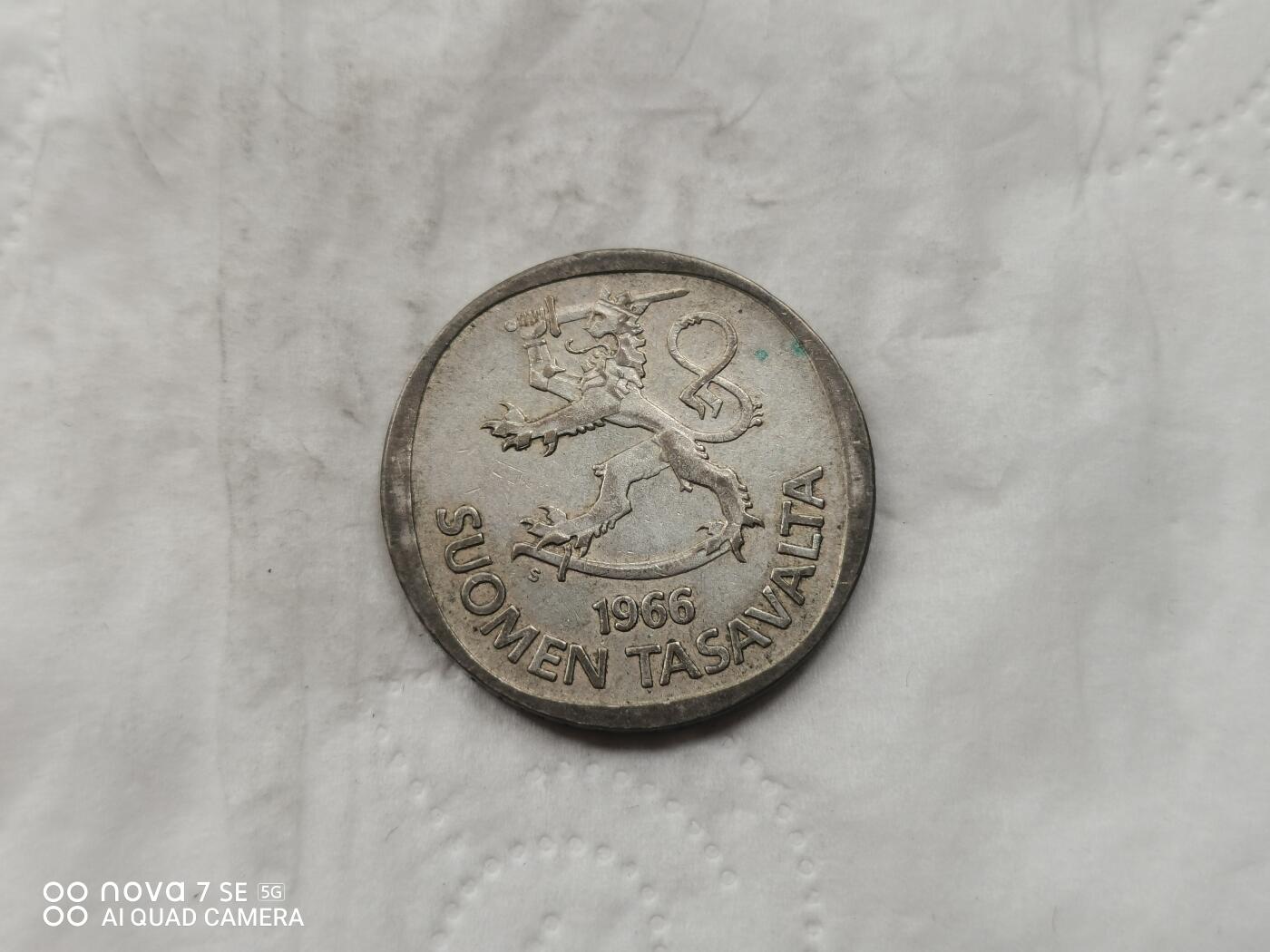 银币 1966年芬兰1马克银币