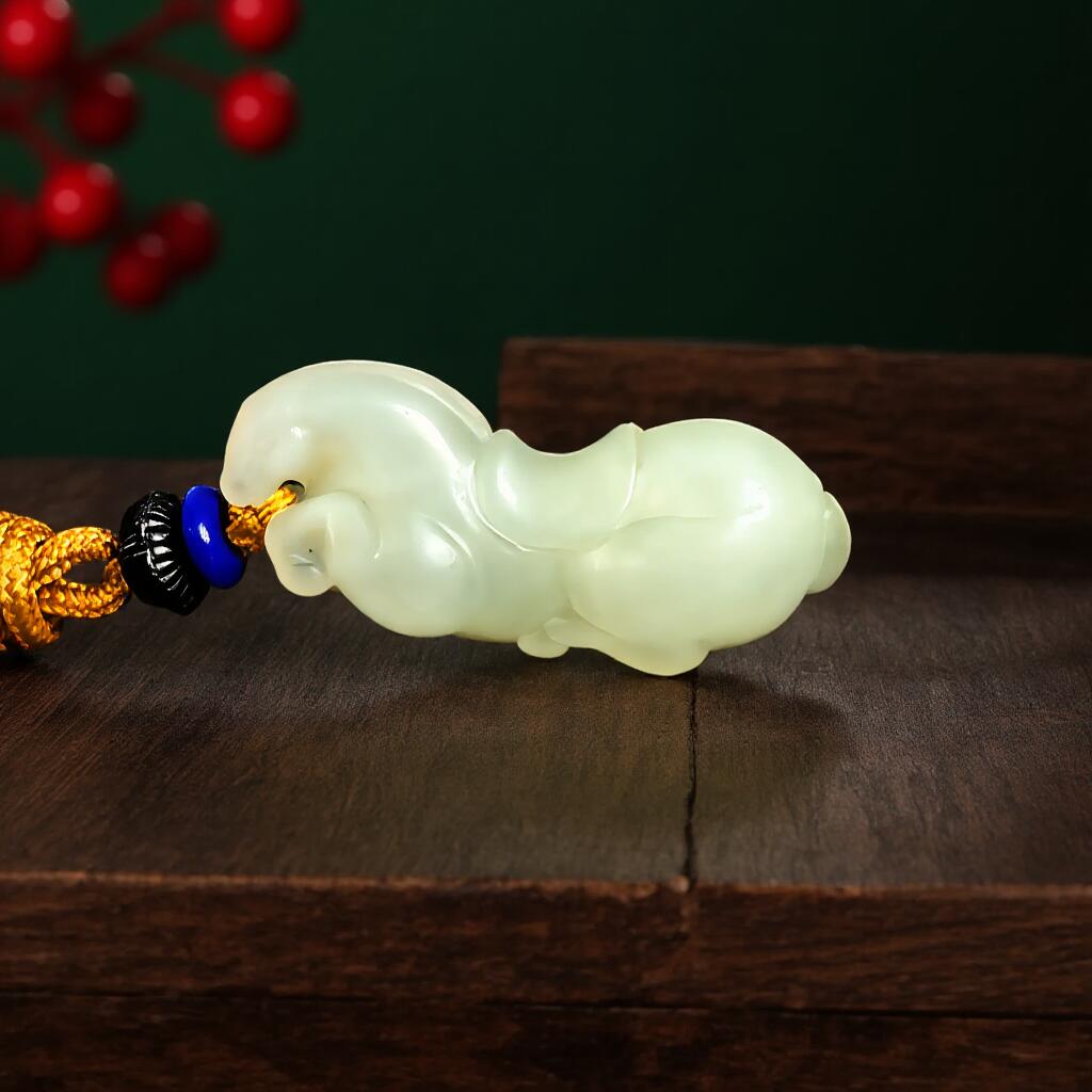 碧月说宝.君子怀瑾·当代和田玉清风专场(四) 和田黄玉马挂坠