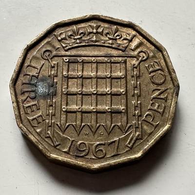 🌹外币初藏🌹🐯2026年第32场   每周二四六晚8️⃣点 接代拍 - 英国 1967年 3便士  b