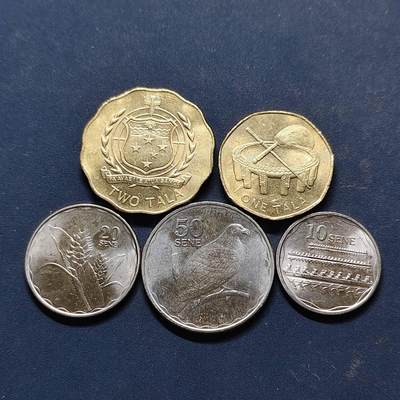 【全场包邮】纯粹捡漏拍512场 - 萨摩亚2011年图伊阿图阿·图普阿·塔马塞塞·埃菲5枚套币