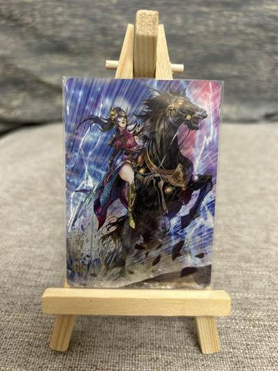 喜灰玩卡拍卖第五期，接拍品0佣金，欢迎送拍，释放现金流，让自己有资金可以购买更多喜欢的卡牌，让别的卡友能淘到更多心仪的卡牌 - 燎原三国 豪杰传 巴丁老师绘 马云禄 限编45/50编 折光粗闪