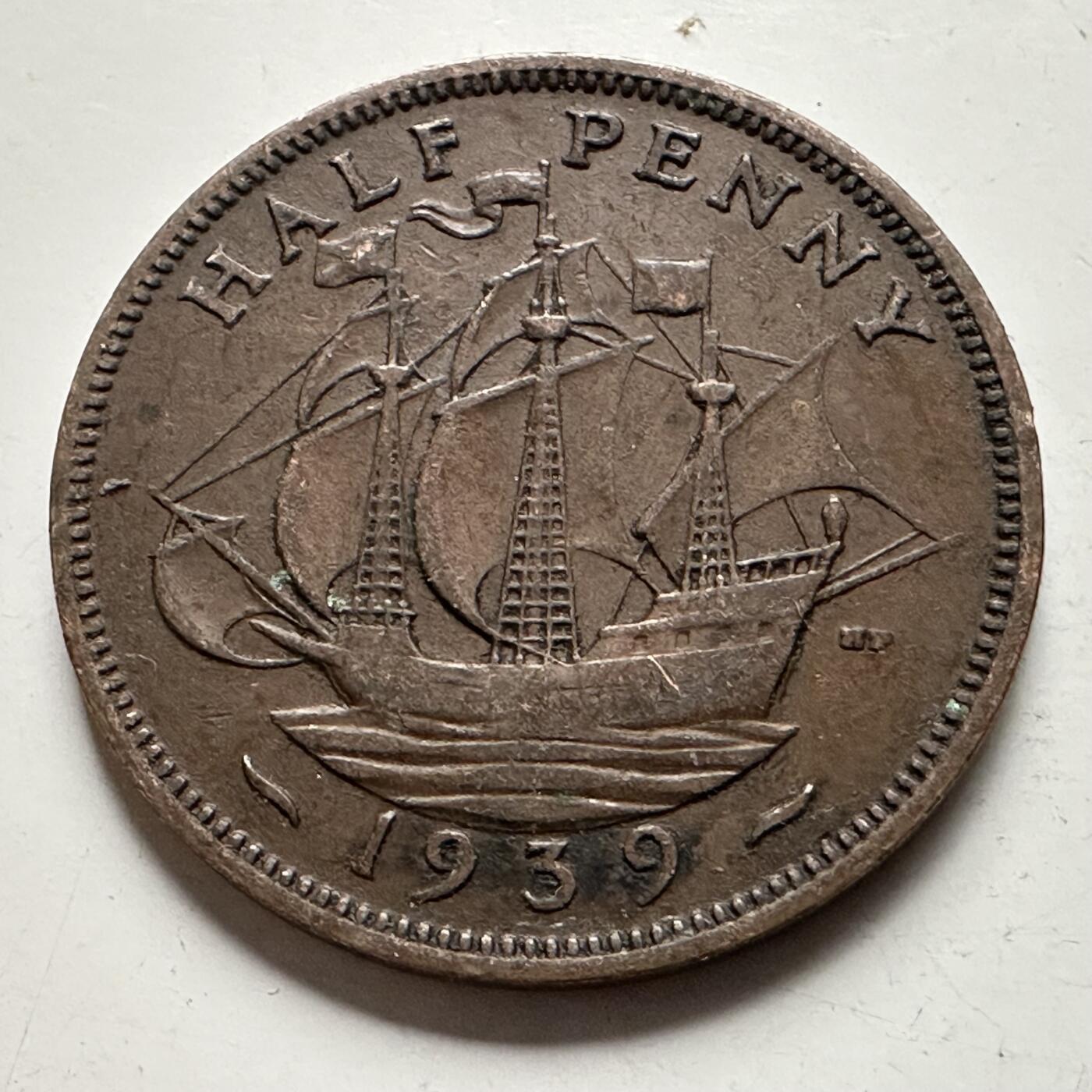 🌹外币初藏🌹🐯2026年第32场   每周二四六晚8️⃣点 接代拍 英国 1939年 半便士  