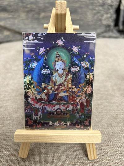 喜灰玩卡拍卖第五期，接拍品0佣金，欢迎送拍，释放现金流，让自己有资金可以购买更多喜欢的卡牌，让别的卡友能淘到更多心仪的卡牌 - 唐卡 生肖兔守护神 文殊菩萨 限编68/99编