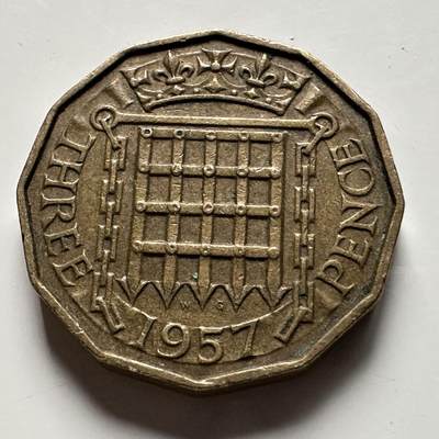 🌹外币初藏🌹🐯2026年第32场   每周二四六晚8️⃣点 接代拍 - 英国 1957年 3便士 