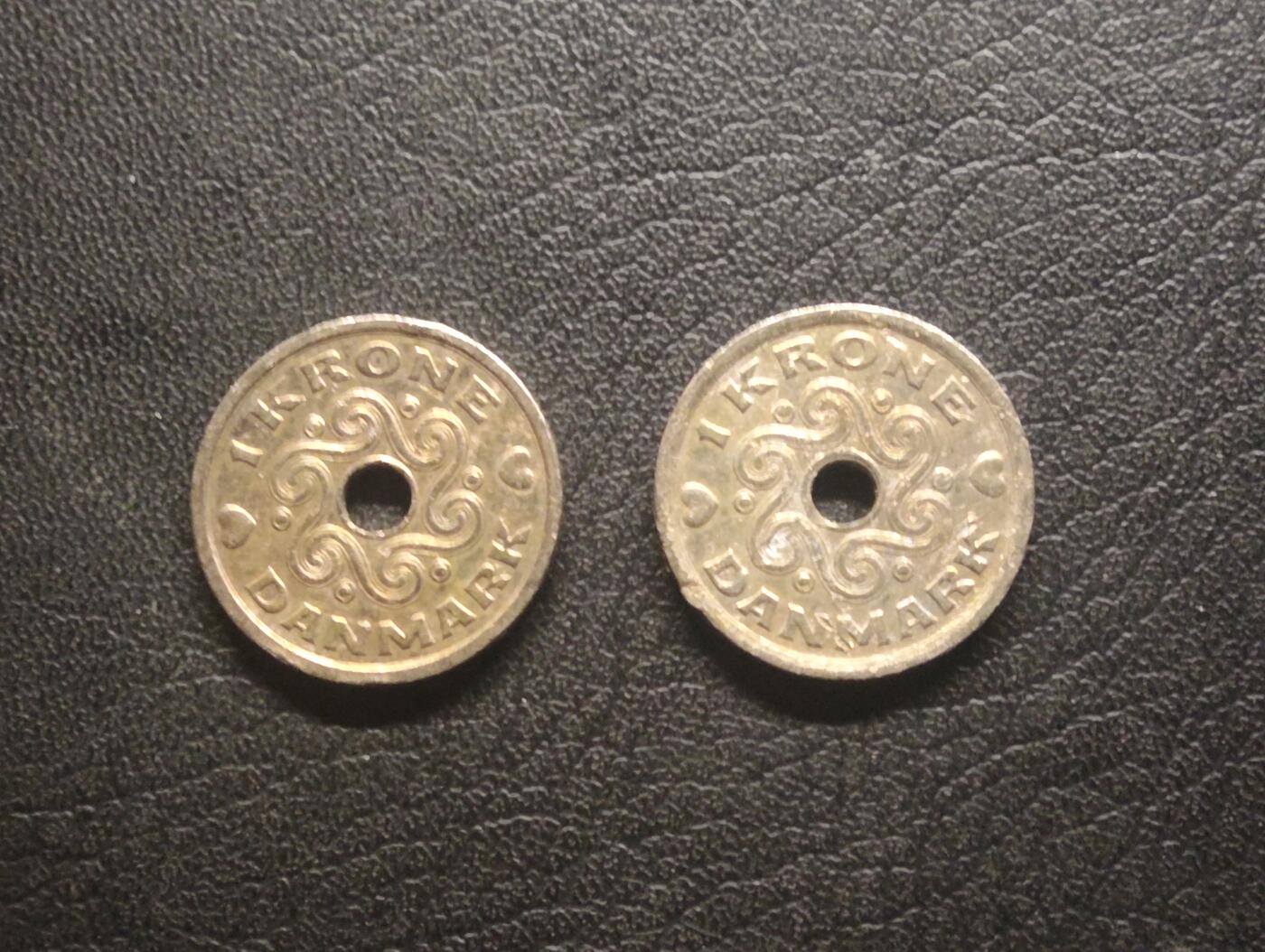 荟藏特别场次第十期——“社长的硬币堆” 丹麦女王版1克朗批量两个