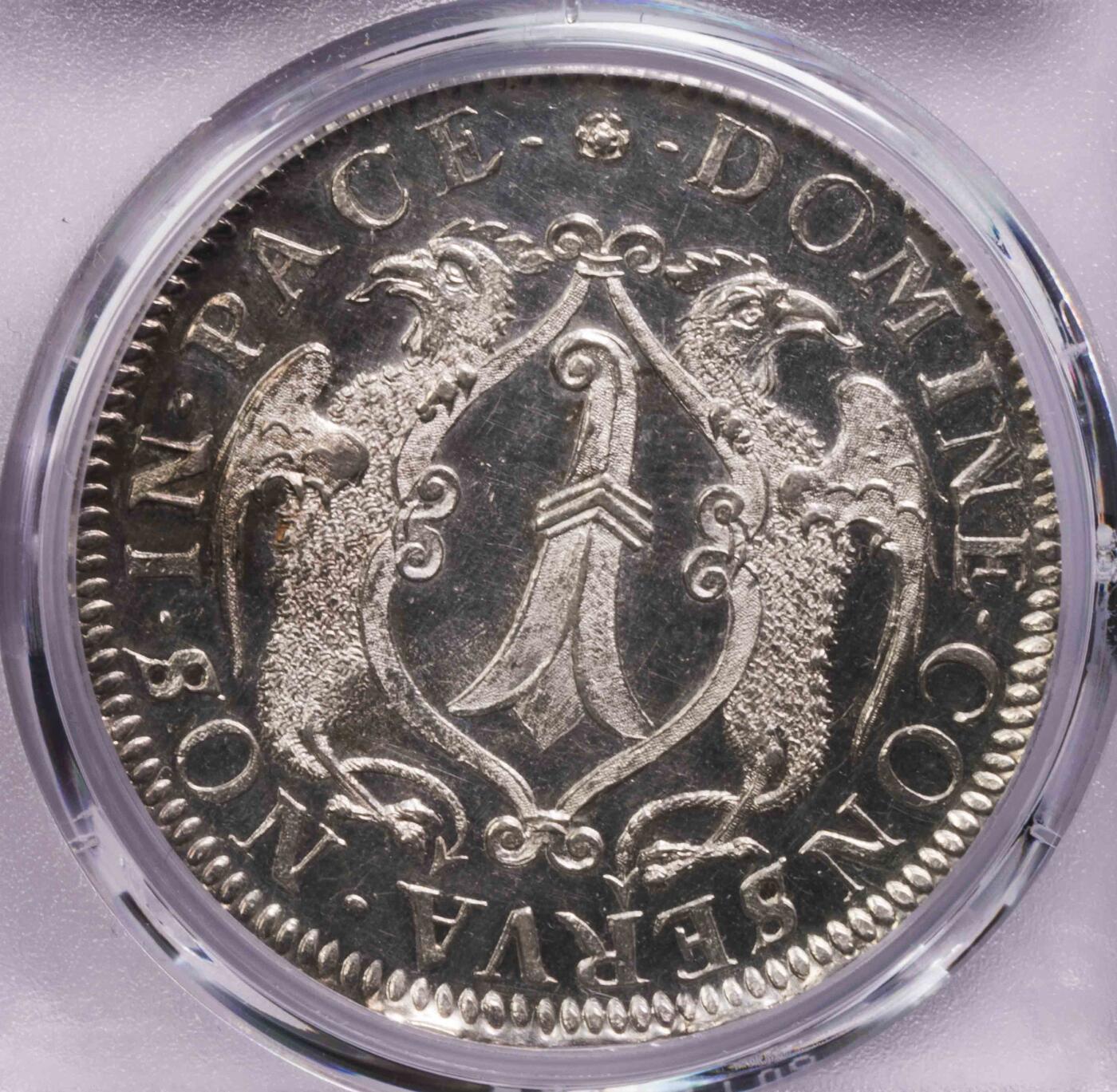 PCGS-MS61 1690巴塞尔双鹰城市景观泰勒 季军