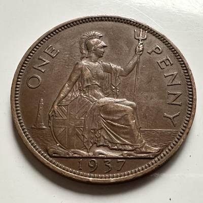 🌹外币初藏🌹🐯2026年第32场   每周二四六晚8️⃣点 接代拍 - 英国 1937年 一便士  a