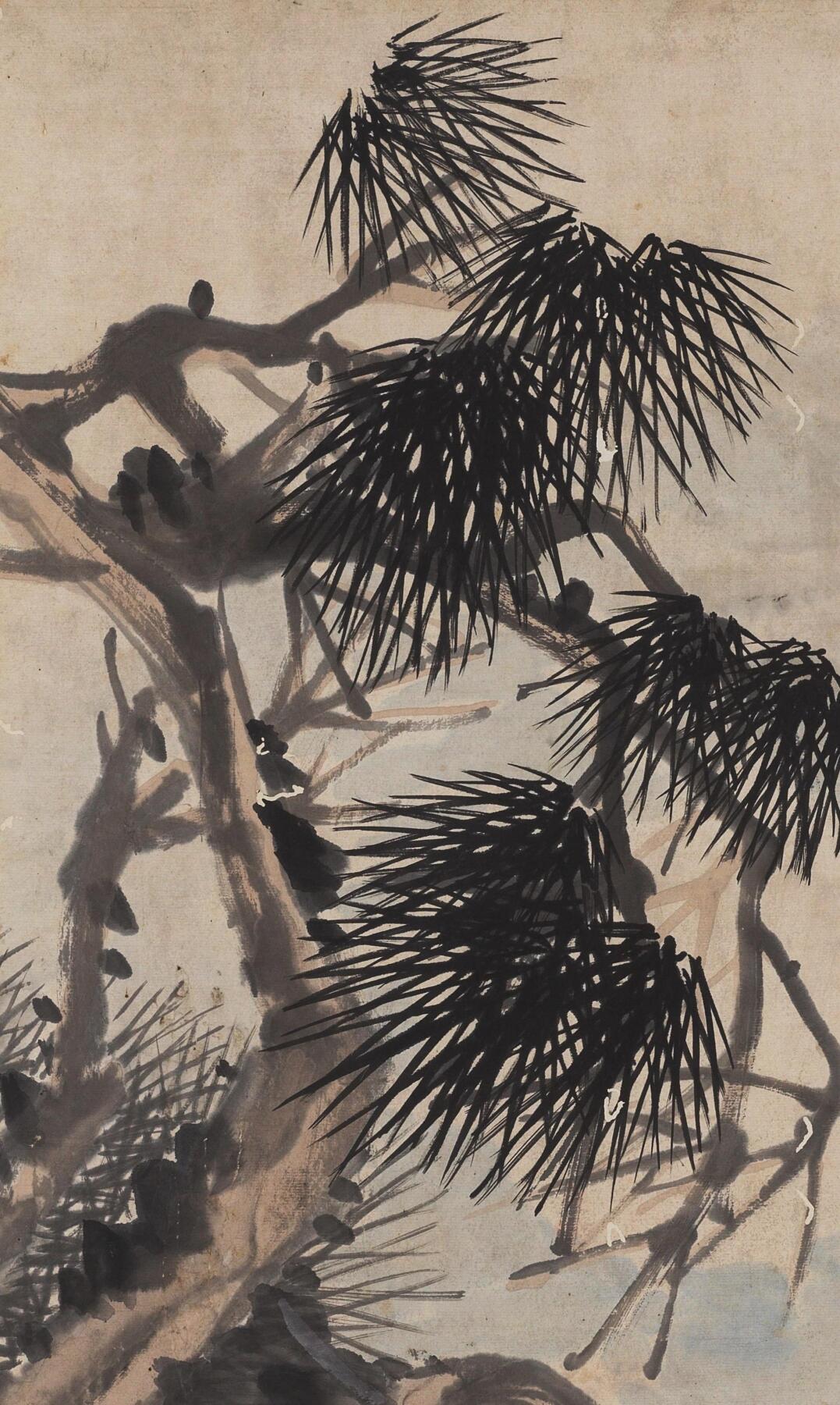 碧月说宝·同一藏家珍藏书画专场 胡公寿 虬松凌云