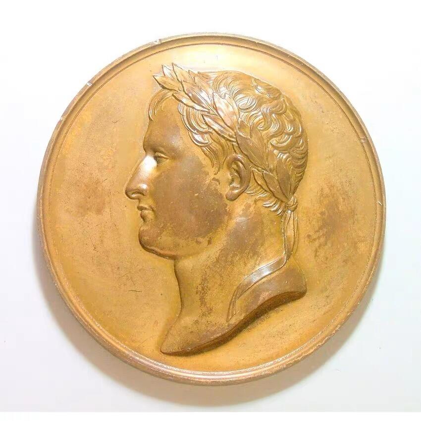 【艺术】法国艺术大章1811年 拿破仑二世出生 高浮雕精制超大铜章 68MM 139克