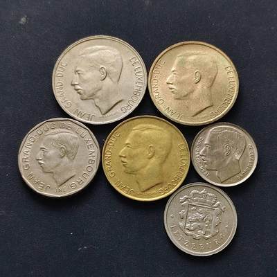 【全场包邮】纯粹捡漏拍512场 - 卢森堡1968-1990年6枚套币