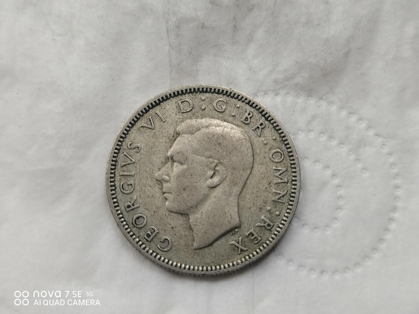 银币 1939年英国1先令银币