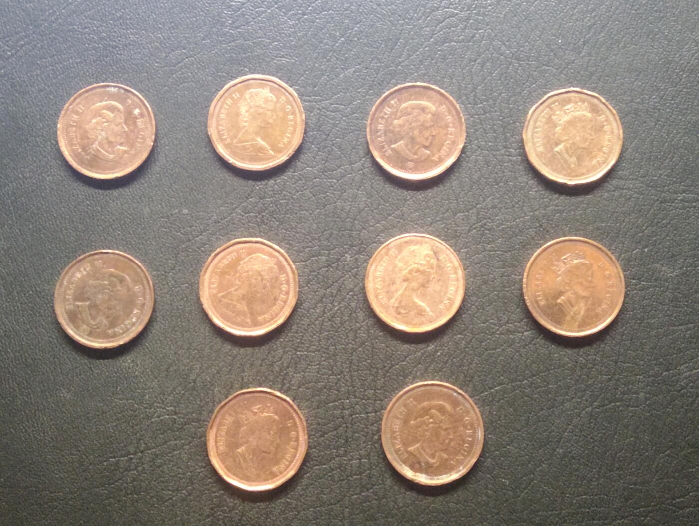 荟藏特别场次第九期——“社长的硬币堆” 加拿大1分批量十个