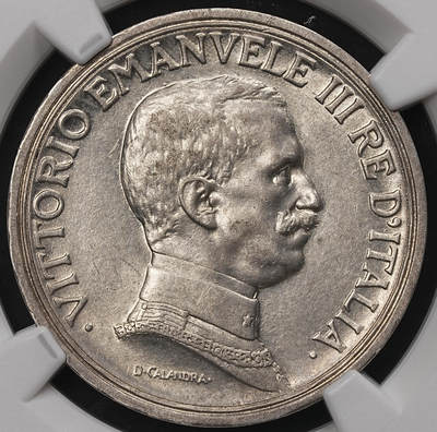 修遠堂世界钱币第108期 - NGC AU58 1917年意大利马车2里拉银币 较少见年份