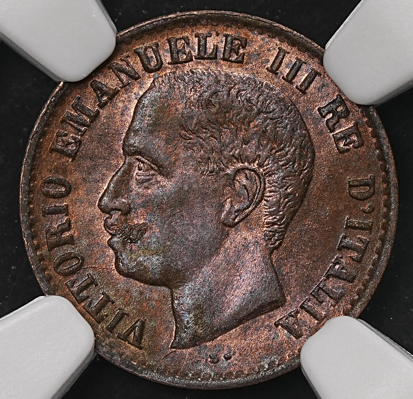 修遠堂世界钱币第108期 NGC MS65BN 1905年意大利1分铜币