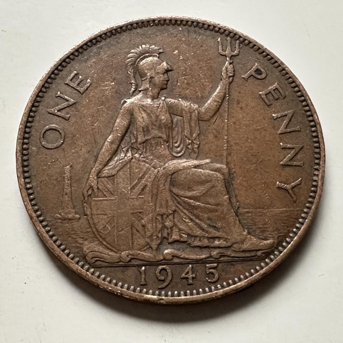 🌹外币初藏🌹🐯2026年第32场   每周二四六晚8️⃣点 接代拍 英国 1945年 一便士  a