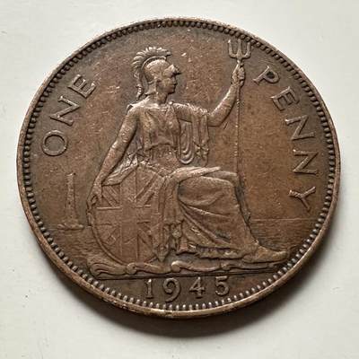 🌹外币初藏🌹🐯2026年第32场   每周二四六晚8️⃣点 接代拍 - 英国 1945年 一便士  a