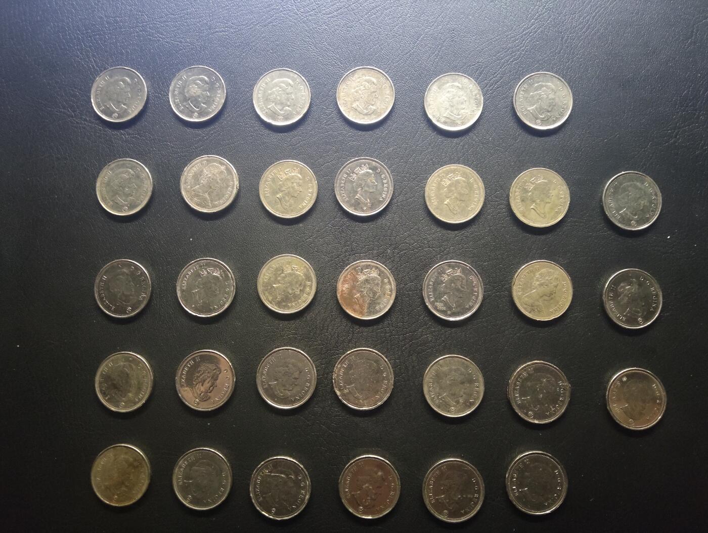 荟藏特别场次第九期——“社长的硬币堆” 加拿大5分批量33个