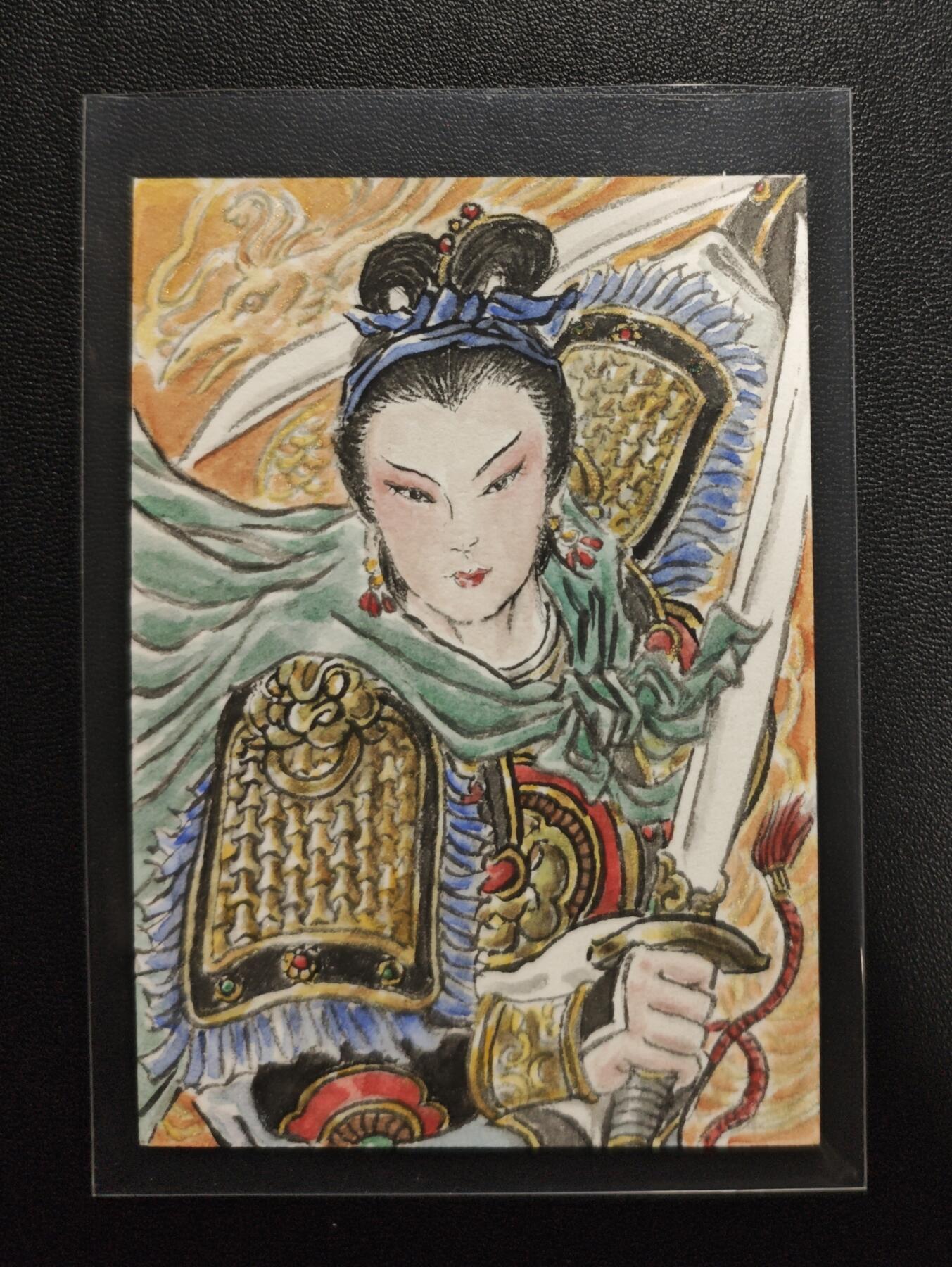 天玑星卡拍第181期《3.26周四截拍》持续收拍收评中 满赠卡需备注 【手绘卡】张先军 一丈青·扈三娘 手绘卡