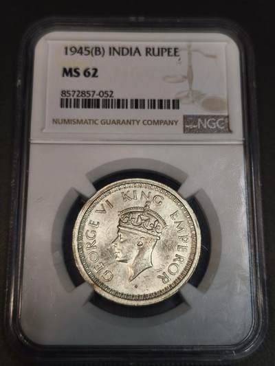 国内外机制币银元拍场 小精品场 - ms62英属印度乔治六世1卢比