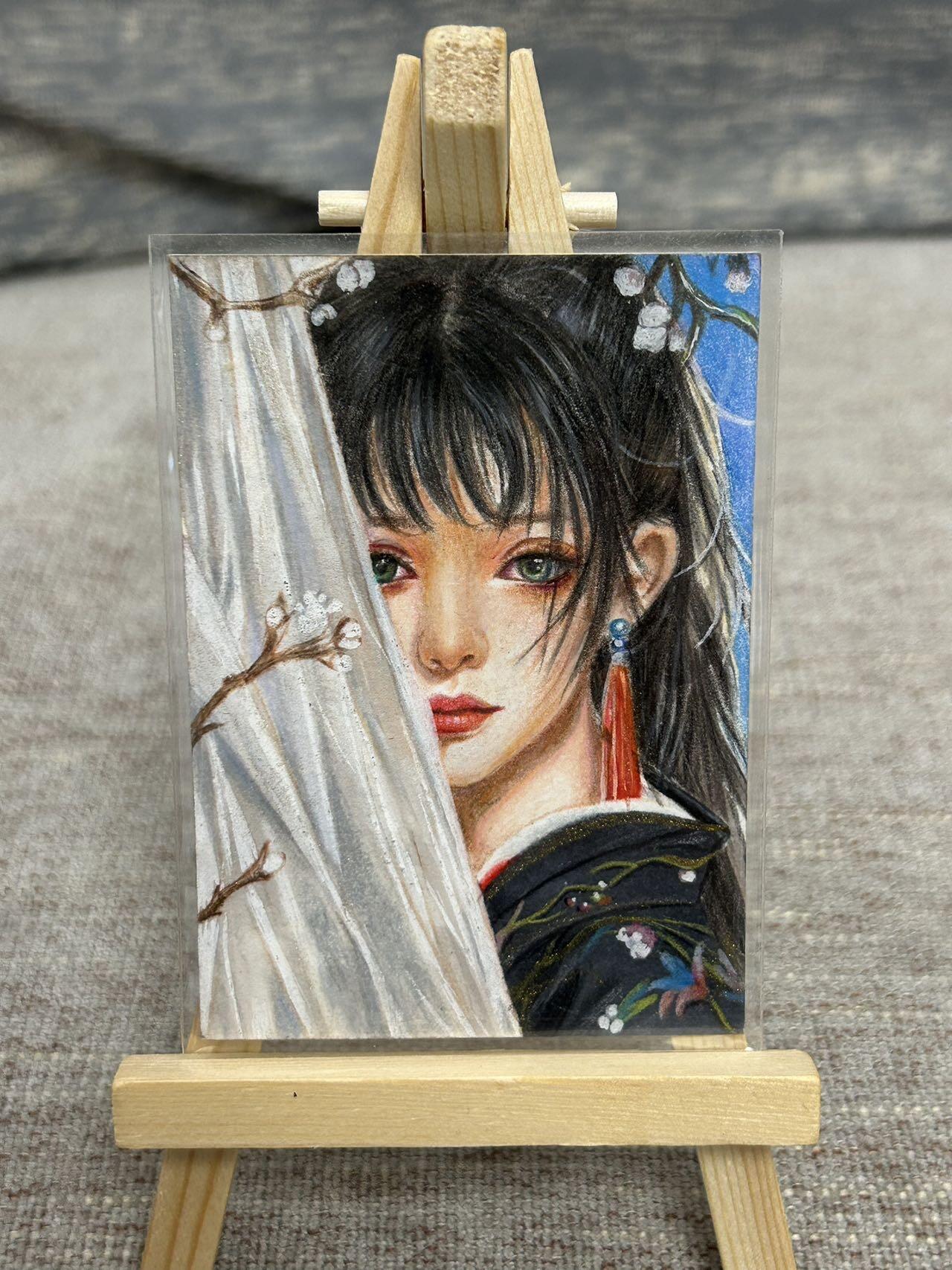 喜灰玩卡拍卖第五期，接拍品0佣金，欢迎送拍，释放现金流，让自己有资金可以购买更多喜欢的卡牌，让别的卡友能淘到更多心仪的卡牌 【手绘】如梦令 子青手绘