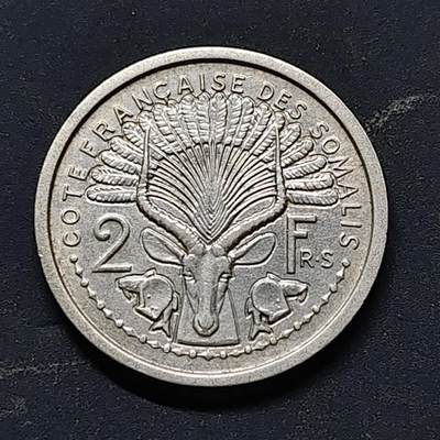 【全场包邮】纯粹捡漏拍513场 - 法属索马里1949年2法郎 UNC品相