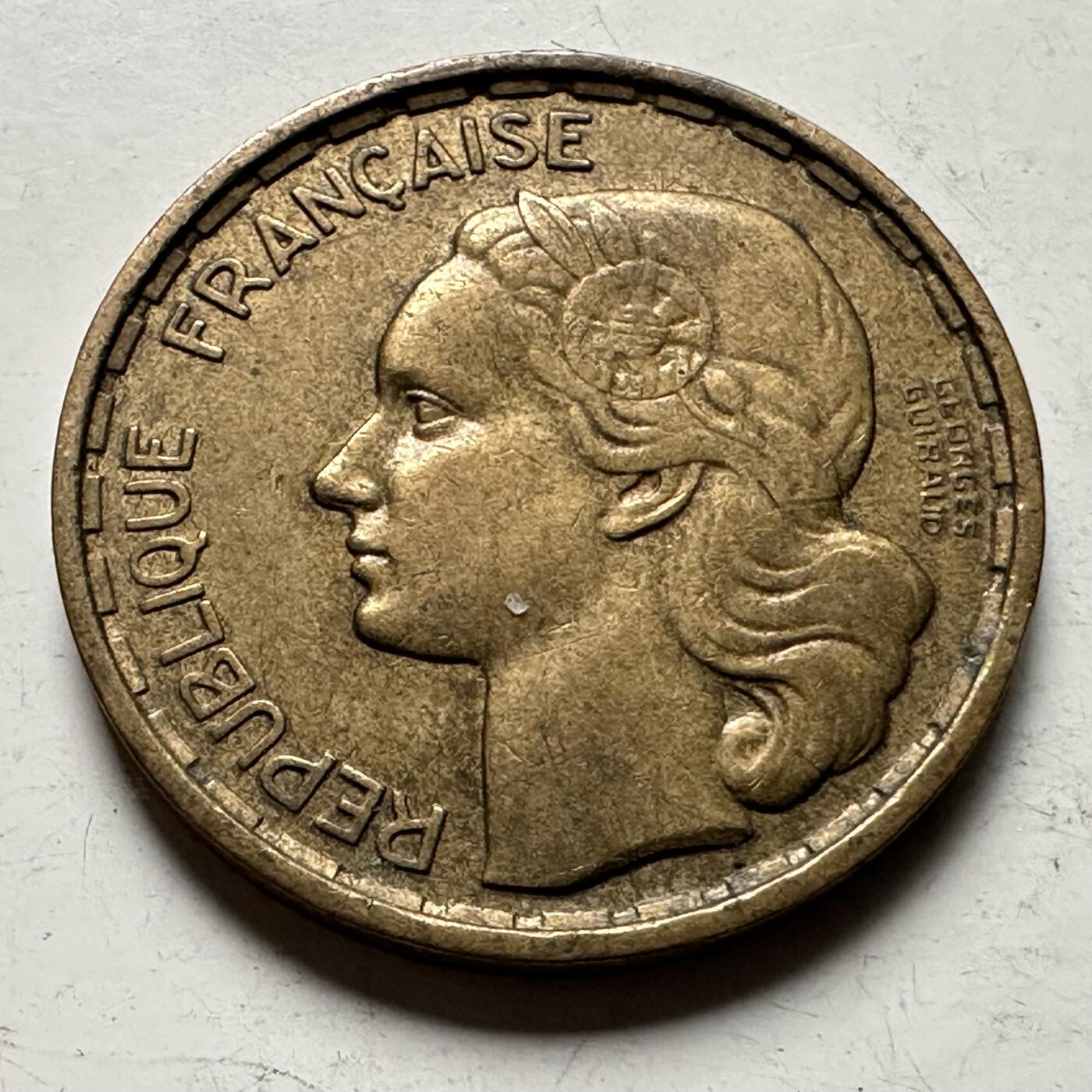 🌹外币初藏🌹🐯2026年第32场   每周二四六晚8️⃣点 接代拍 法国1950年 20法郎 b