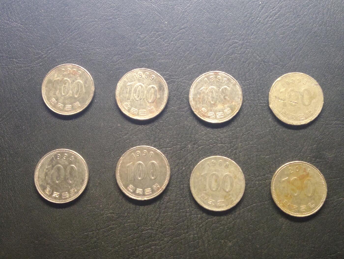 荟藏特别场次第九期——“社长的硬币堆” 韩国100元批量八个