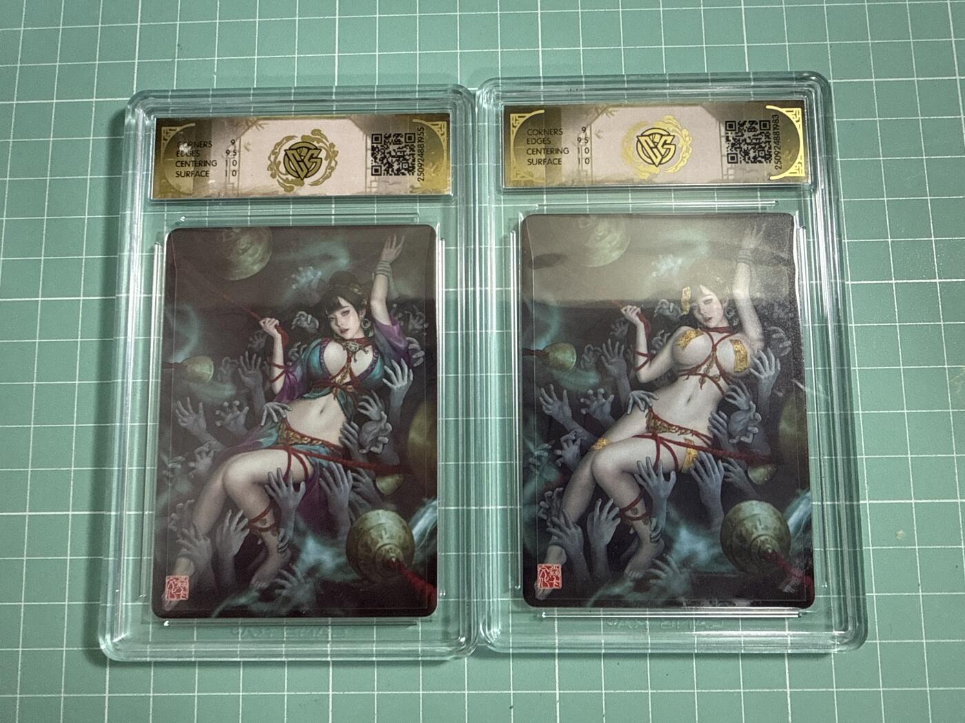 卡牌发烧友第26期，随单带裸卡，进群抢包邮红包（持续收拍品，每周日晚23:00截拍，好又多福利放送，） 【兑换套卡】焱卡文化 神话中国系列 旱魃 浮雕折光 9.5分一对