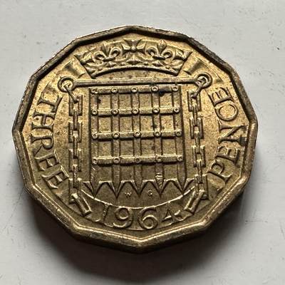 🌹外币初藏🌹🐯2026年第32场   每周二四六晚8️⃣点 接代拍 - 英国 1964年 3便士 