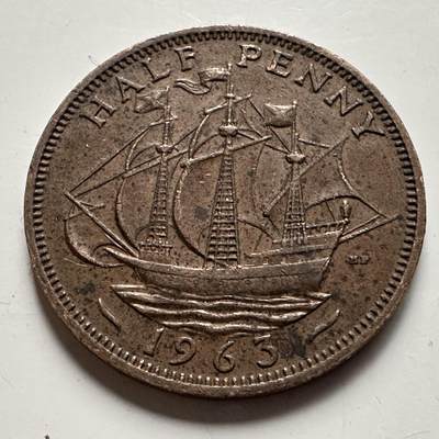 🌹外币初藏🌹🐯2026年第32场   每周二四六晚8️⃣点 接代拍 - 英国 1963年 半便士  a