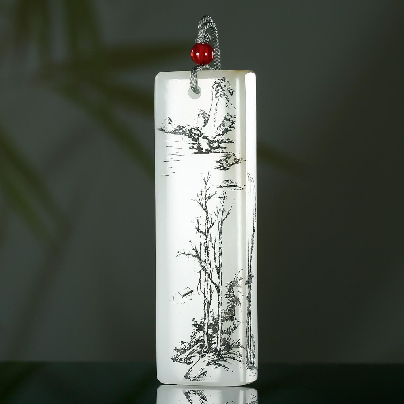 碧月说宝.君子怀瑾·当代和田玉清风专场(三) 一级白和田玉云为诗留山水牌